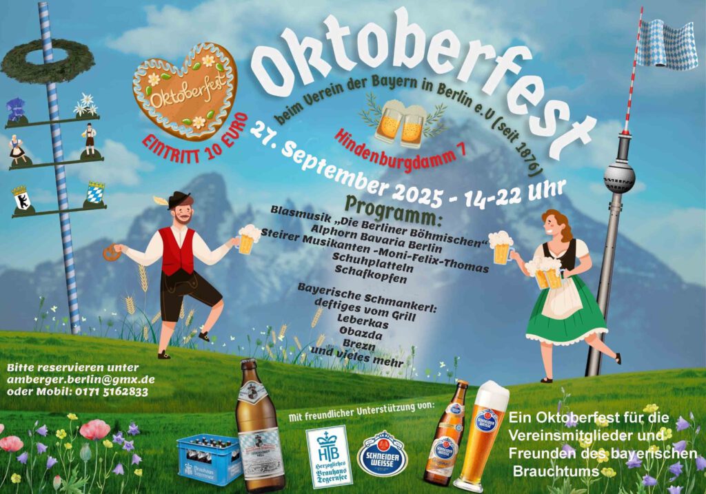 Oktoberfest im Verein der Bayern Berlin 2025